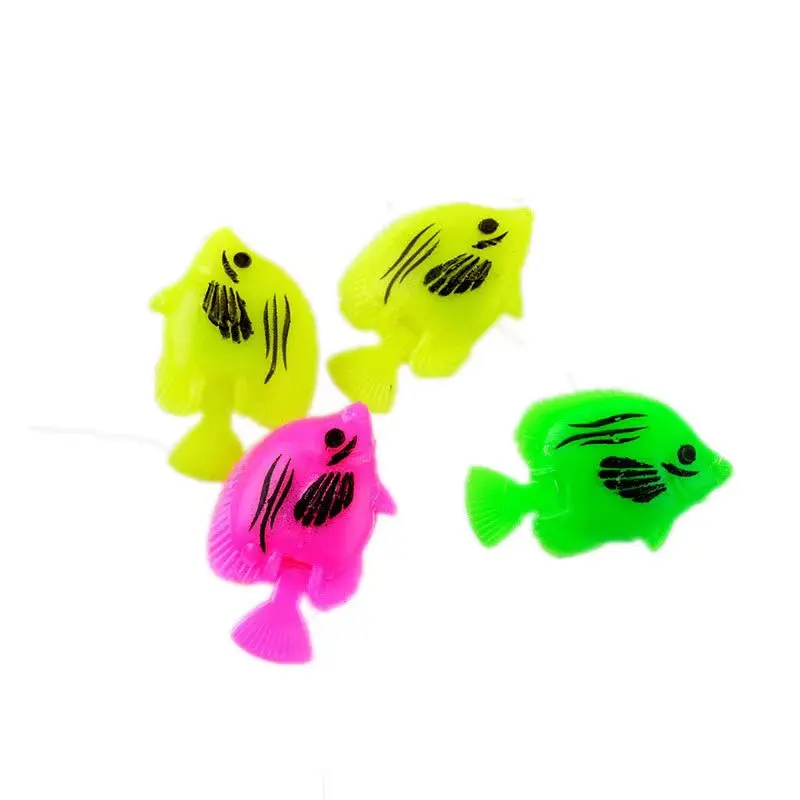 Mini poisson mignon en plastique simulant pour bébé, accessoires de bain, jouets de jeu de piscine pour enfant en bas âge, douche, aquarium, cadeaux décoratifs, 10 pièces/lot