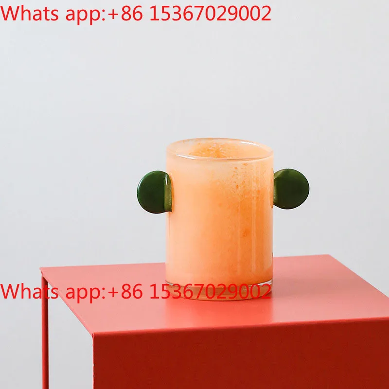 Gradient Colorful Glass Vase Transparent Flower Pots Desk Decoration Flower Arrangement Floral Vases Room Aesthetic Decor