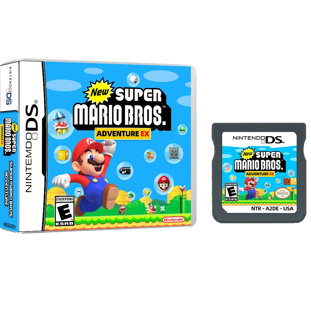 NDS Game cartridges New Super Mario Bros. Adventure EX Boxed American version in English New map, new adventure Holiday gifts