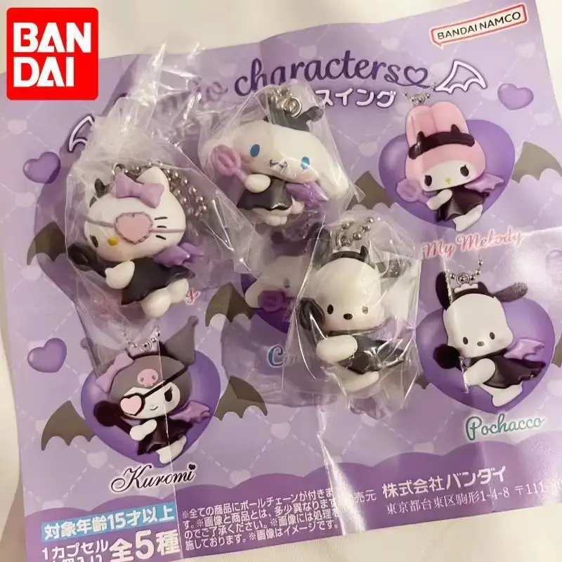 Bandai Sanrio Postacie Diabelskie Zawieszki Gacha Blind Box 5 Rodzajów Hello Kitty Kuromi My Melody Cinnamoroll Pochacco Kolekcjonerskie