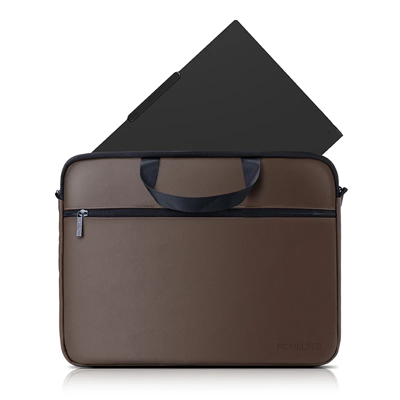 

15'' Leather Laptop Waterproof Bag for Notebook Tablet Sleeve Cover Bag for Macbook Air Pro Men's Notebook Pouch 15 Inch