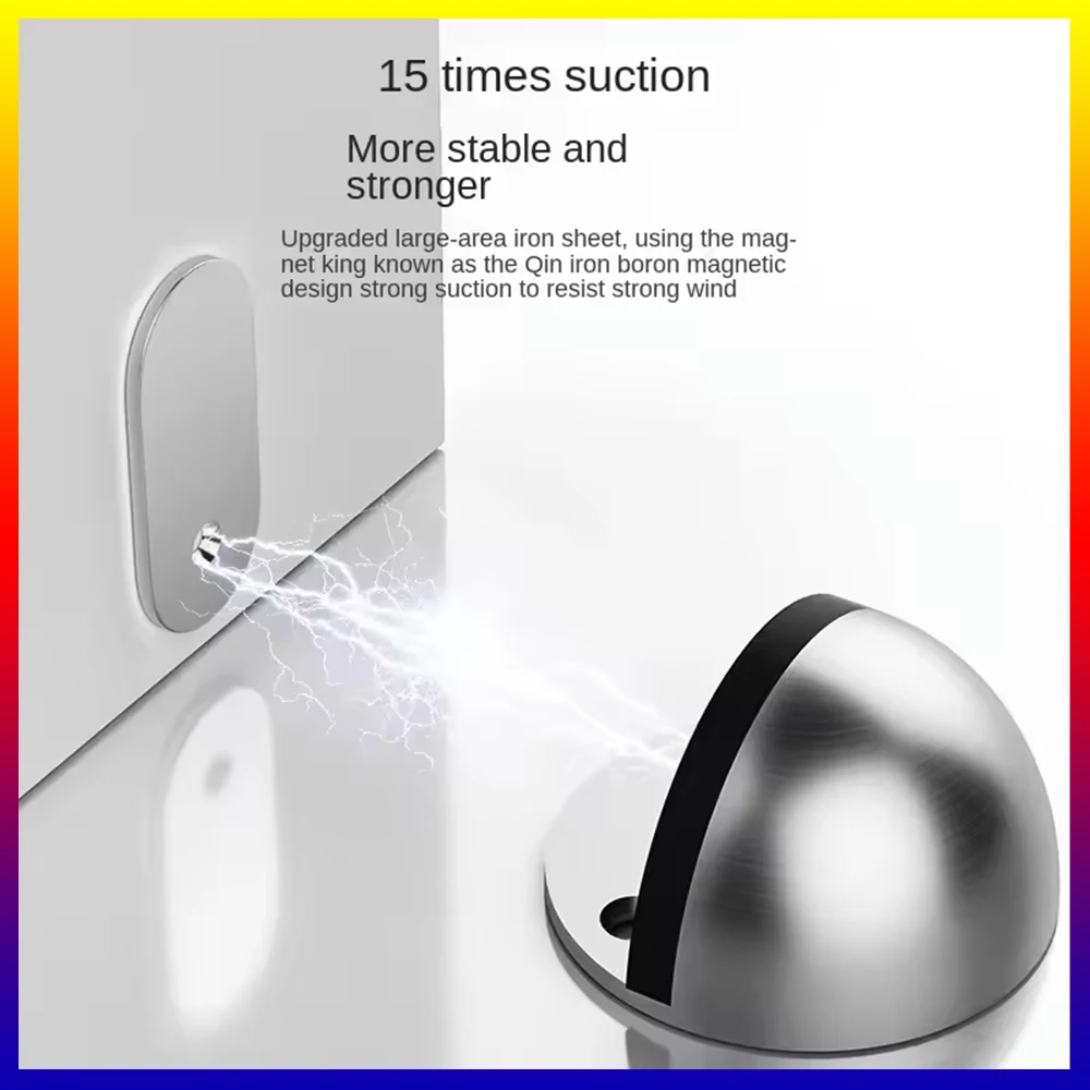 Magnet Door Stops Stainless Steel Door Stopper Doors Holder Home Improvement Hidden Doorstop Furniture Hardware