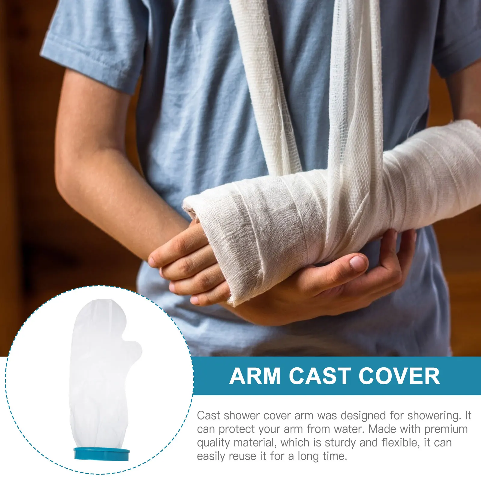 

1pcs Waterproof Arm Cast Cover Bandage Protector for Showering Pvc Child Plaster Sleeve Wound