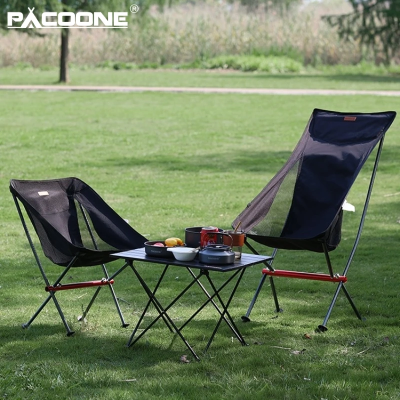 

PACOONE портативный стул для кемпинга на открытом воздухе, ткань Оксфорд, складное удлиненное сиденье для рыбалки, барбекю, пикника, пляжа, сверхлегкие стулья