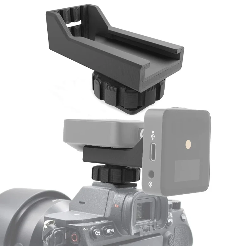 

1PCS Camera Cold Shoe Mount for RODE Wireless Go Series Microphones Transmitter Receiver 2-in-1 Holder 3D Printed Accessory