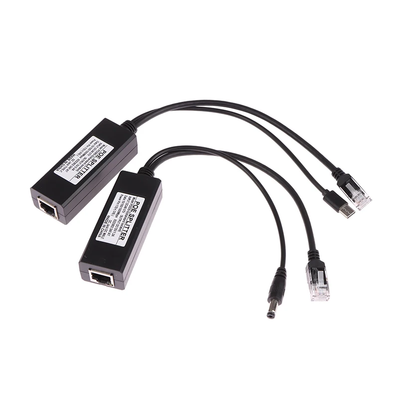 기가비트 마이크로 USB C타입 POE 분배기, 라즈베리 파이 4 4B, IEEE802.3af/at 1000M, 게이트웨이 셋톱 박스용, 48V ~ 5V