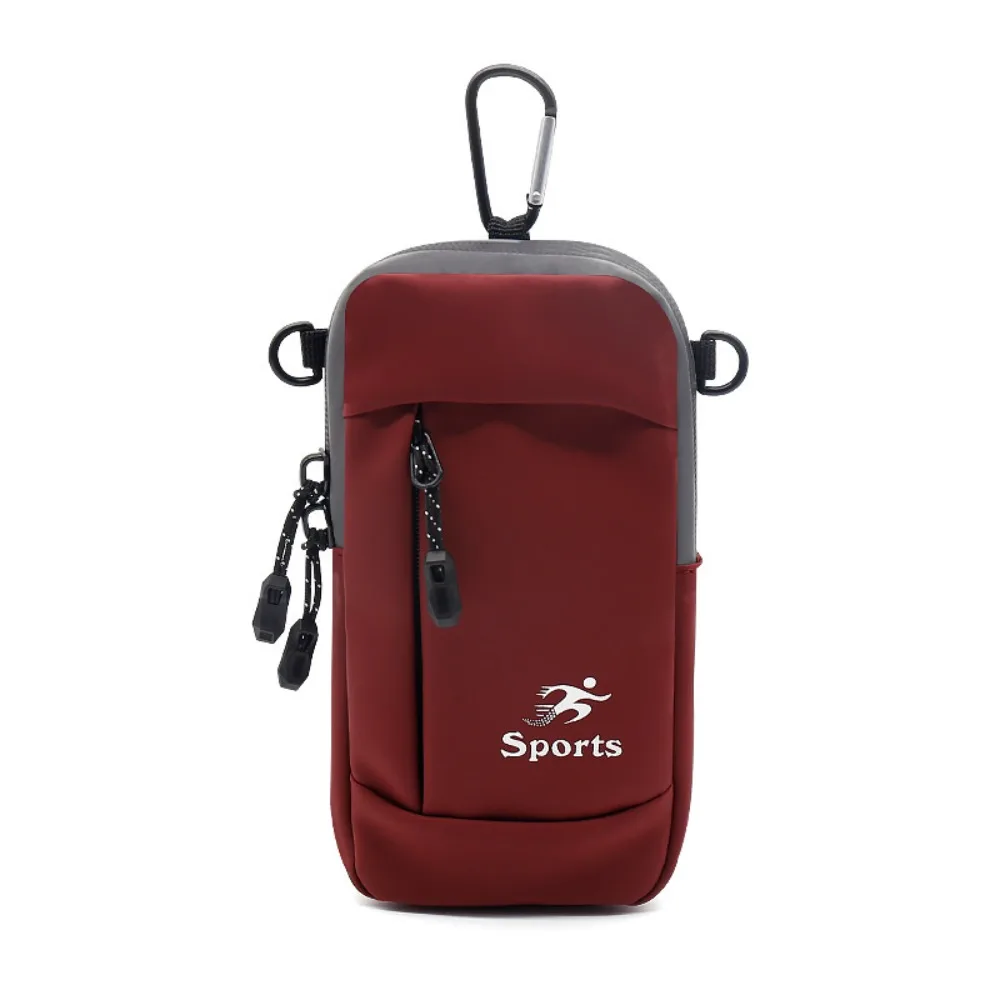 

PU Leather Universal Phone Armband Bag with Headphone Jack Waterproof Outdoor Running Phone Holder Non-slip Large Capacity