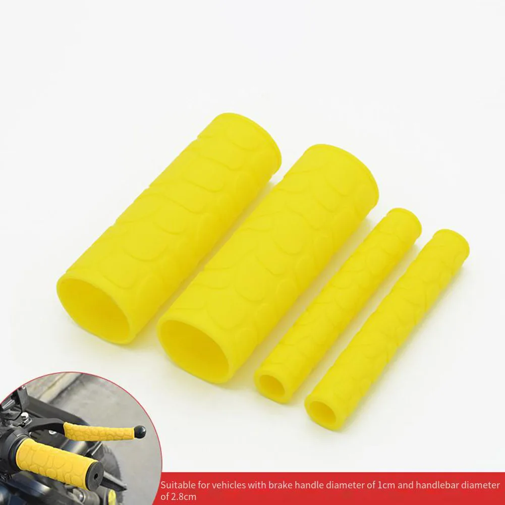 motorcycle handlebar grip protector silicone cover brake handle soft rubber weather resistant anti slip design