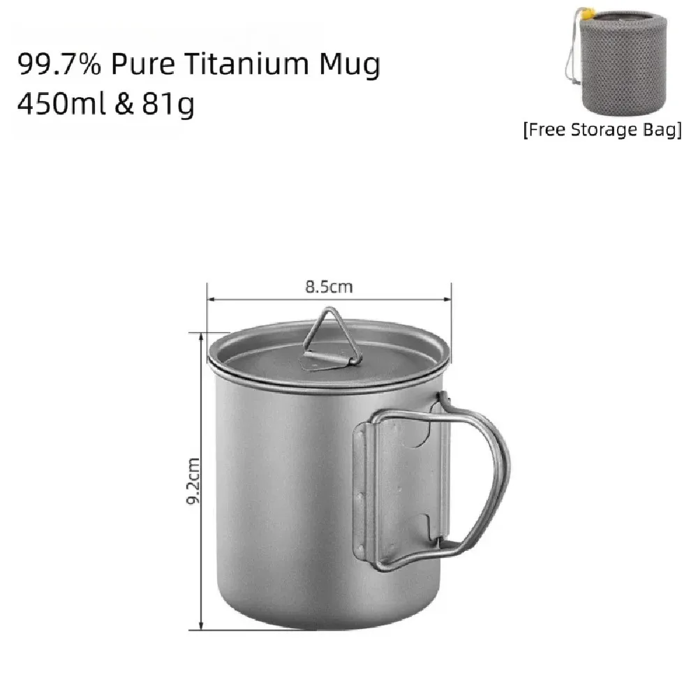 600ml Stackable Cup, Portable Tea Mug Camping Tableware with Delivery Storage Bag, Rust Resistant for Travelling BBQ