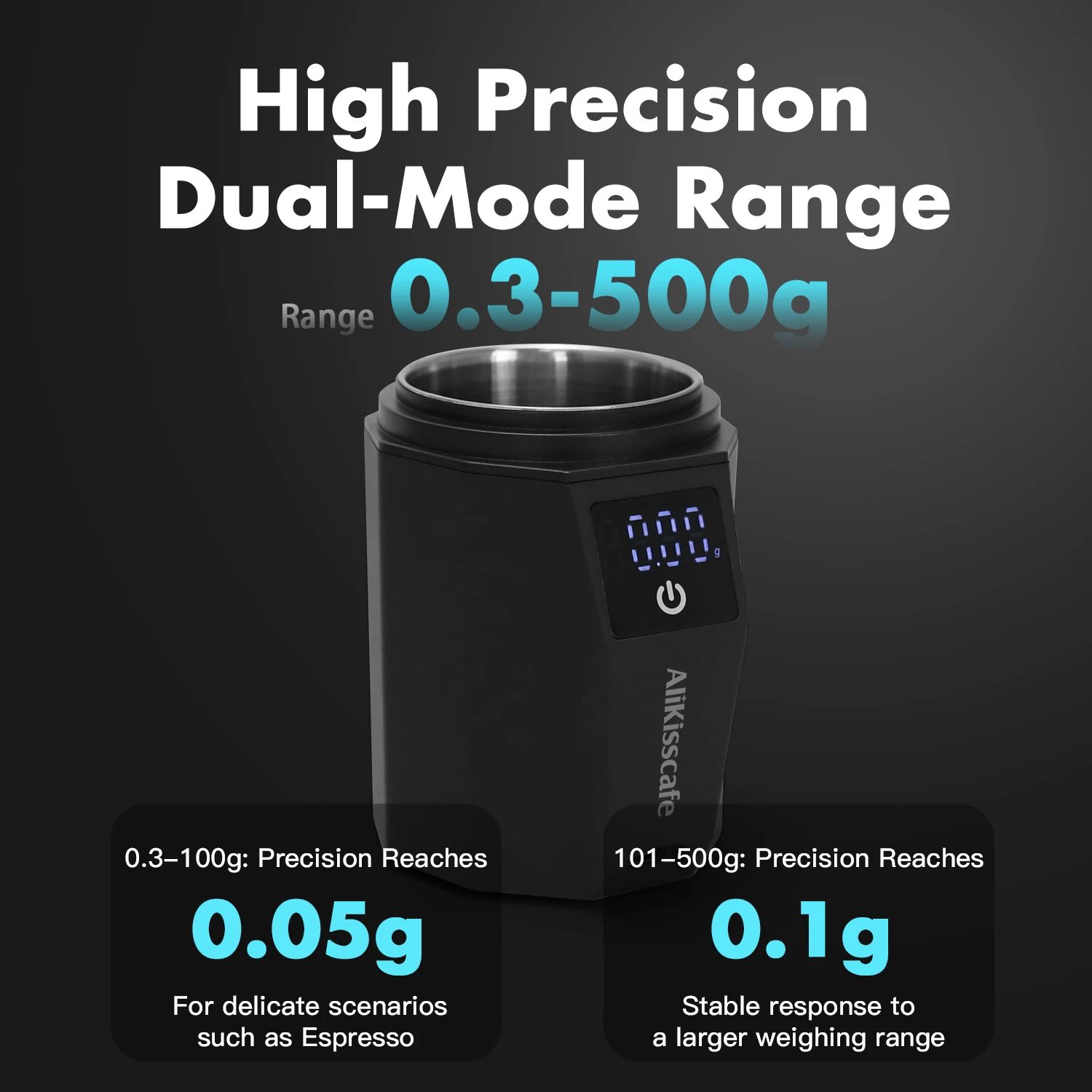 AliKisscafe Digital Dosing Cup Coffee Scale Display Tray Precise Scale Measuring Cup 58mm Barista Tools Espresso Accessories