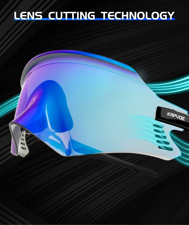 Kapvoe fahrrad brille uv400 männer fahrrad sonnenbrille luft atmung mtb brille outdoor sport brille fahrrad brille oculos de ciclismo – Detail 14