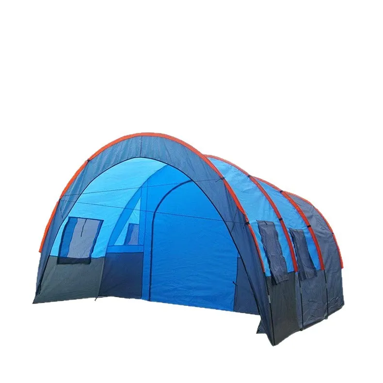 Cross-border Large Four-season Double Layer Camouflage Tent Thickened Automatic Portable 5-8Person Family Camping Tunnel Tent