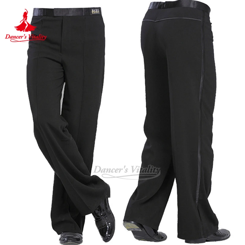 Adult Latin Dance Practise Stripes Trousers for Men Dancer's Vitality Standard Ballroom Training Professional Outfit Matching