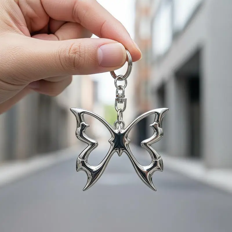 Ausgehöhlter Schmetterling Zinklegierung Schlüsselanhänger Bergsteiger-Gürtelschnalle Taschenanhänger Schlüsselring Karabiner Hüftgurt-Schlüsselanhänger – Detail 7