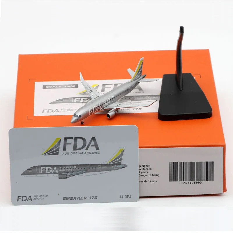 

Diecast 1:400 Scale Fuji Airlines E170-200STD JA10FJ Alloy Passenger Aircraft Model Collection Souvenir Display