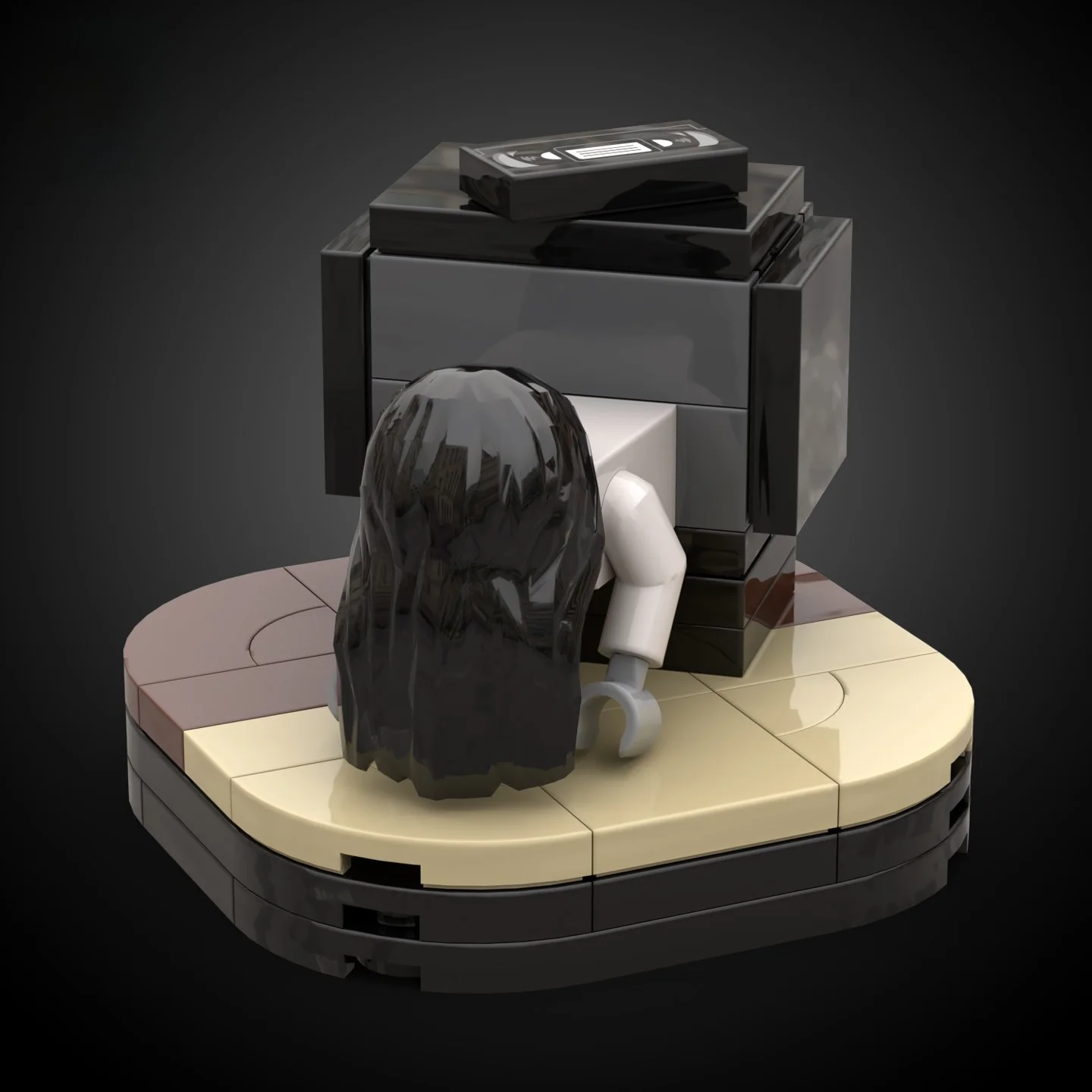 

Конструктор-модель «Полуночный ужас»: Ринго Асака, вырвавшийся из телевизора, для сборки, креативная модель для демонстрации, от 4 лет