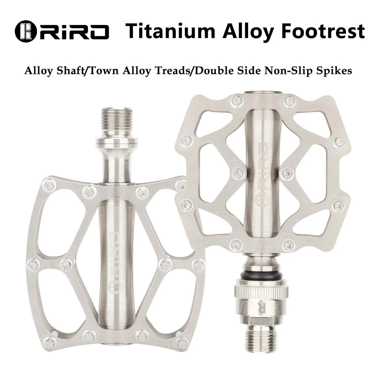 

RIRO Bicycle Pedals Titanium Pedals Cloth Folding Bike Quick Release Pedals Lightweight Road Bike Pedals