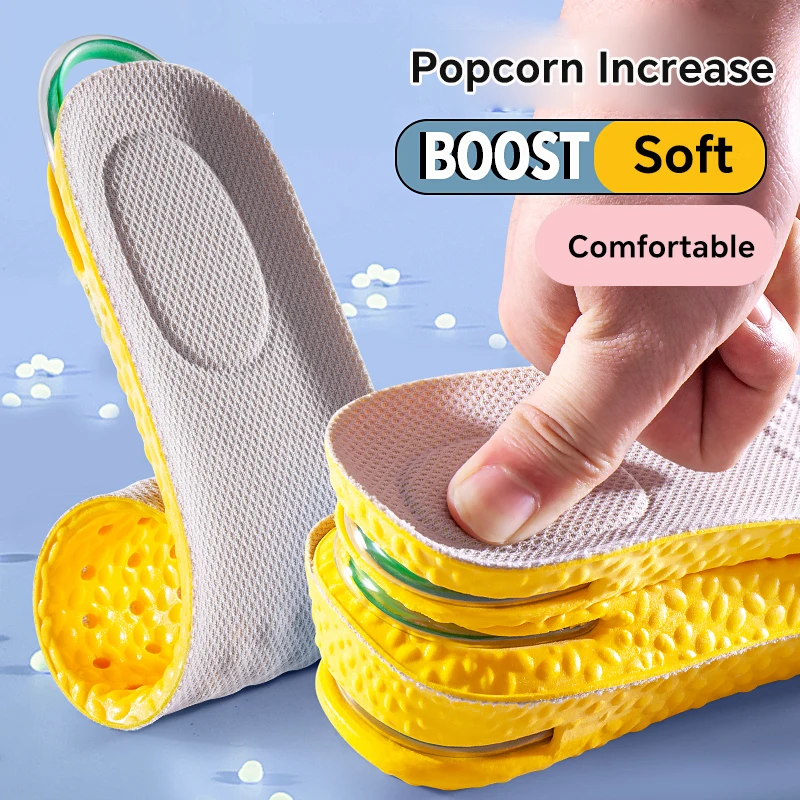 1 Pair Invisible Heightening Insole PU Soft Sole Insole Women's Heel Lifting Foot Care Arch Support Insole