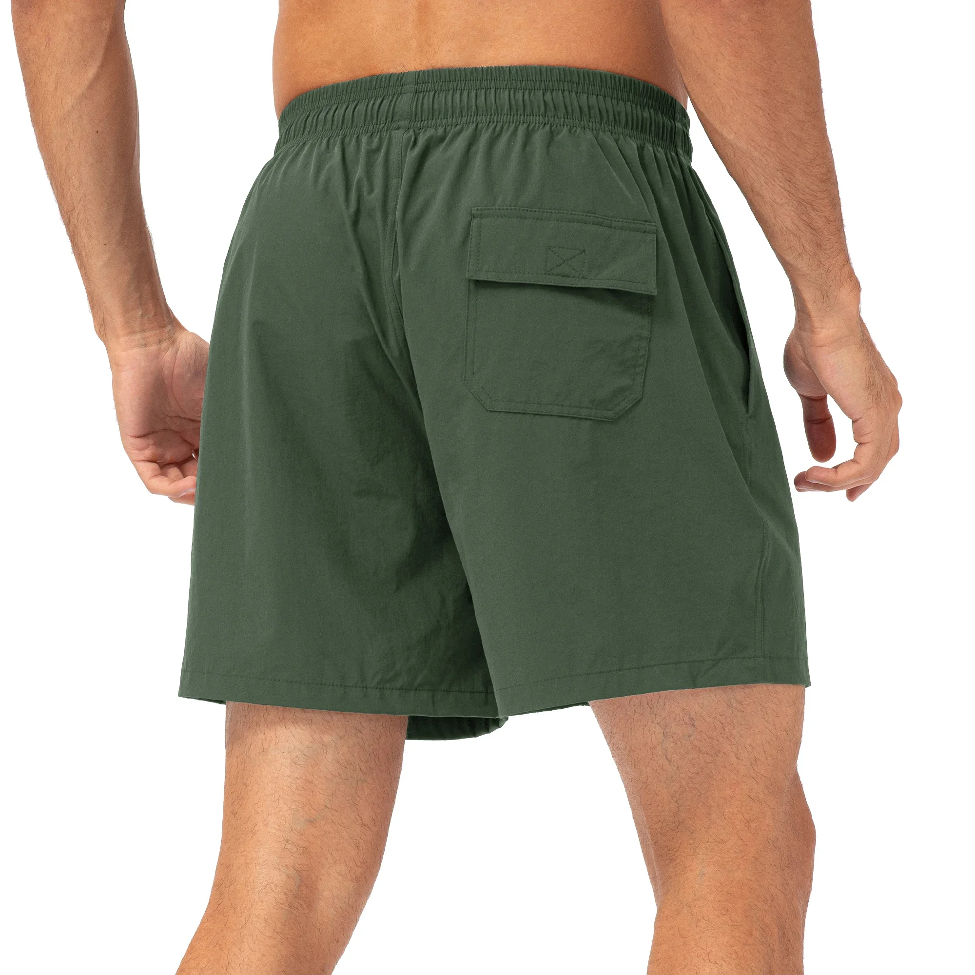 Drawstring Casual Shorts Quick Dry Sports Shorts Swim Surfing Beachwear Shorts Running Men's Clothing with back pocket