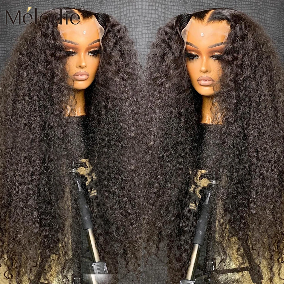 Rosabeauty 250 Density HD 13X6 Transparent Deep Water Wave curly Lace Frontal Wigs 30 40 Inch 13X4 Front Human Hair Wig