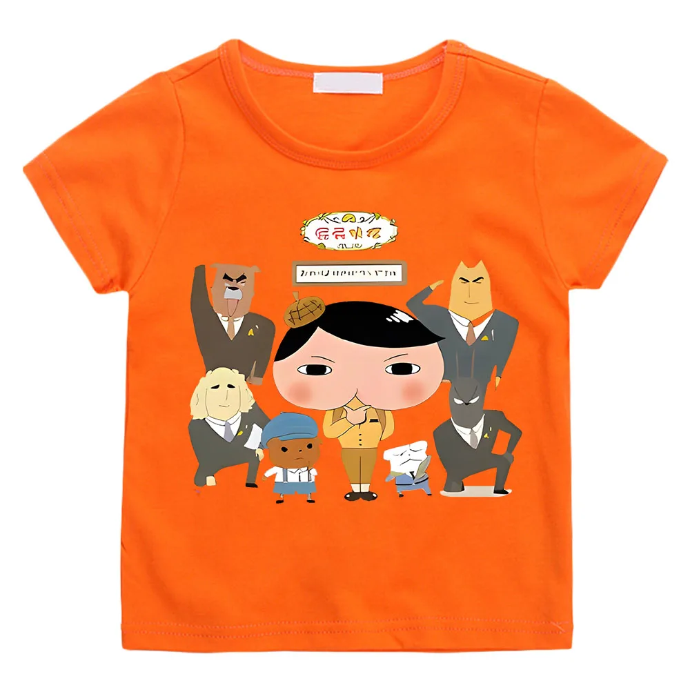 Camisetas de dibujos animados de película de Anime para niños, ropa divertida para niñas, camisetas de manga corta para bebés, Tops para niños