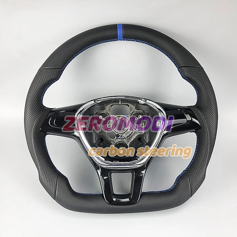 Custom Full Leather Sport Steering Wheel for Volkswagen VW Golf 7 MK7 Perforated Design No Paddle Shifter Holes Car Accessory