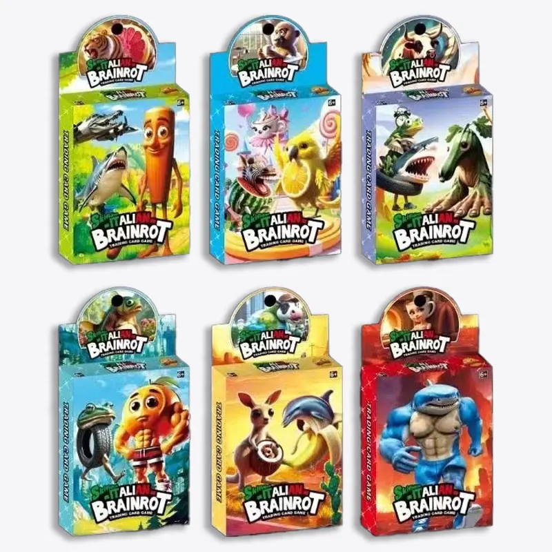 

Italian Brainrot Tung Tung Tung Sahur Figure Card Toy Tralalero Tralala Model Cards Set Kids Gift Collection