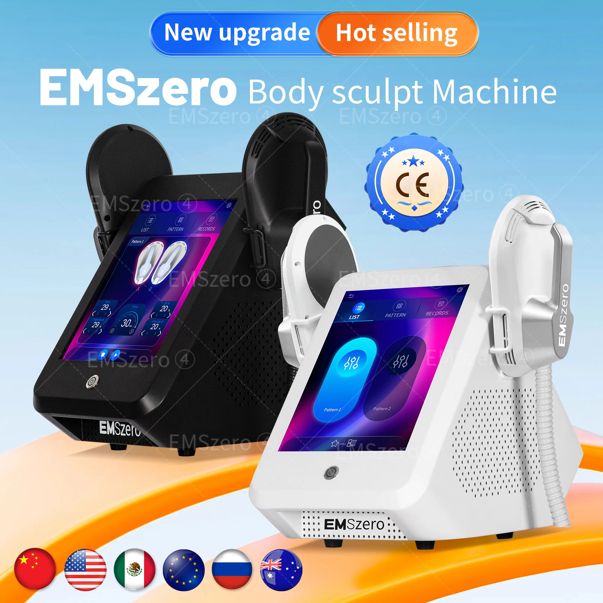 EMSzero15 Tesla 6500W EMS Portable Muscle Slimming And Weight Loss Engraving Body Sculpting Machine Salon