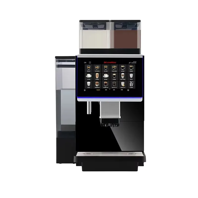 Commercial Automatic Coffee Machine Professional Espresso Maker with Powder Hoppers Maquina De Café