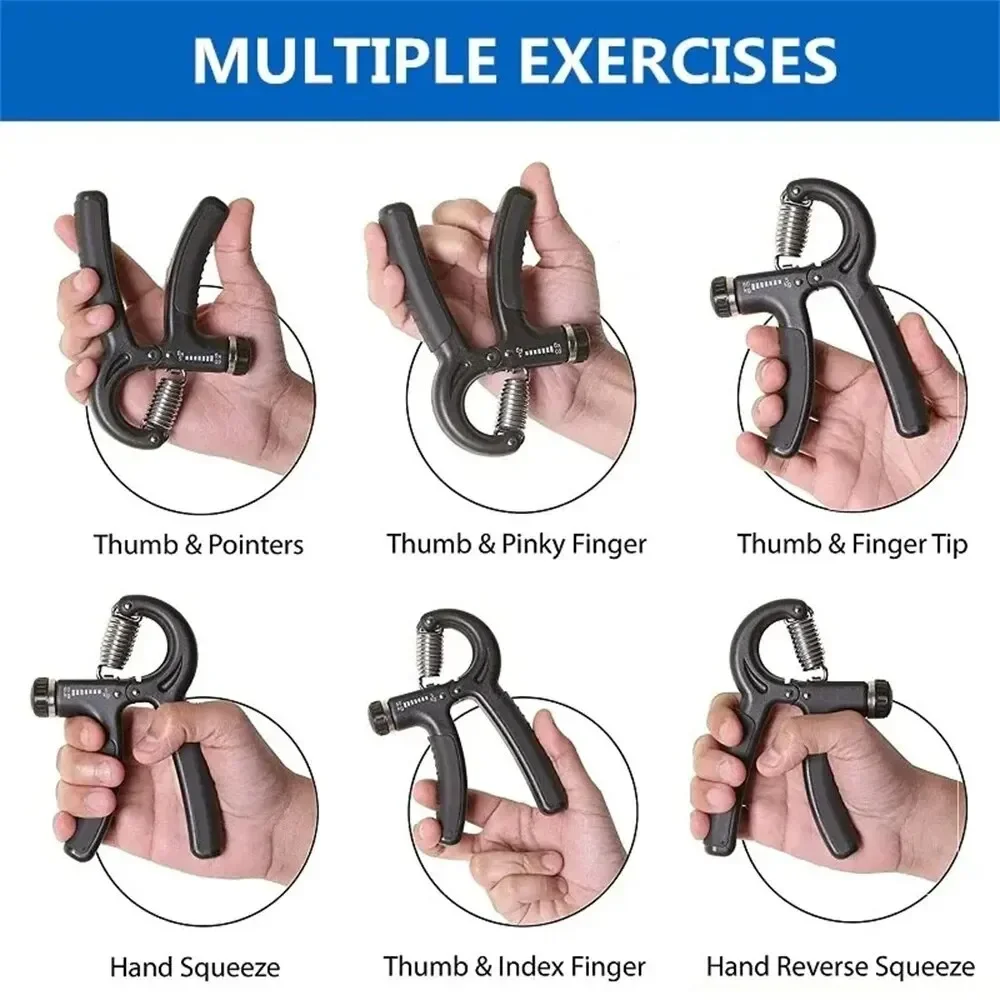 Grip Strength Trainer, Hand Squeezer Adjustable Resistance, Hand Grip Strengthener for Muscle Building and Injury Recovery