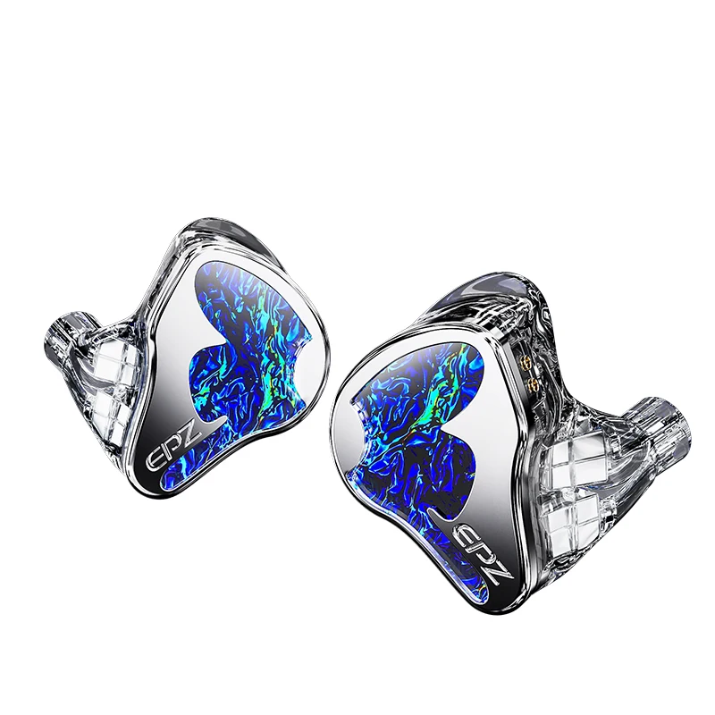 EPZ K9 1DD+8BA hybride in-ear monitor, HiFi koptelefoon met kabel, 6N enkelkristal koperkabel, 3,5/4,4 mm, verwisselbare stekker.