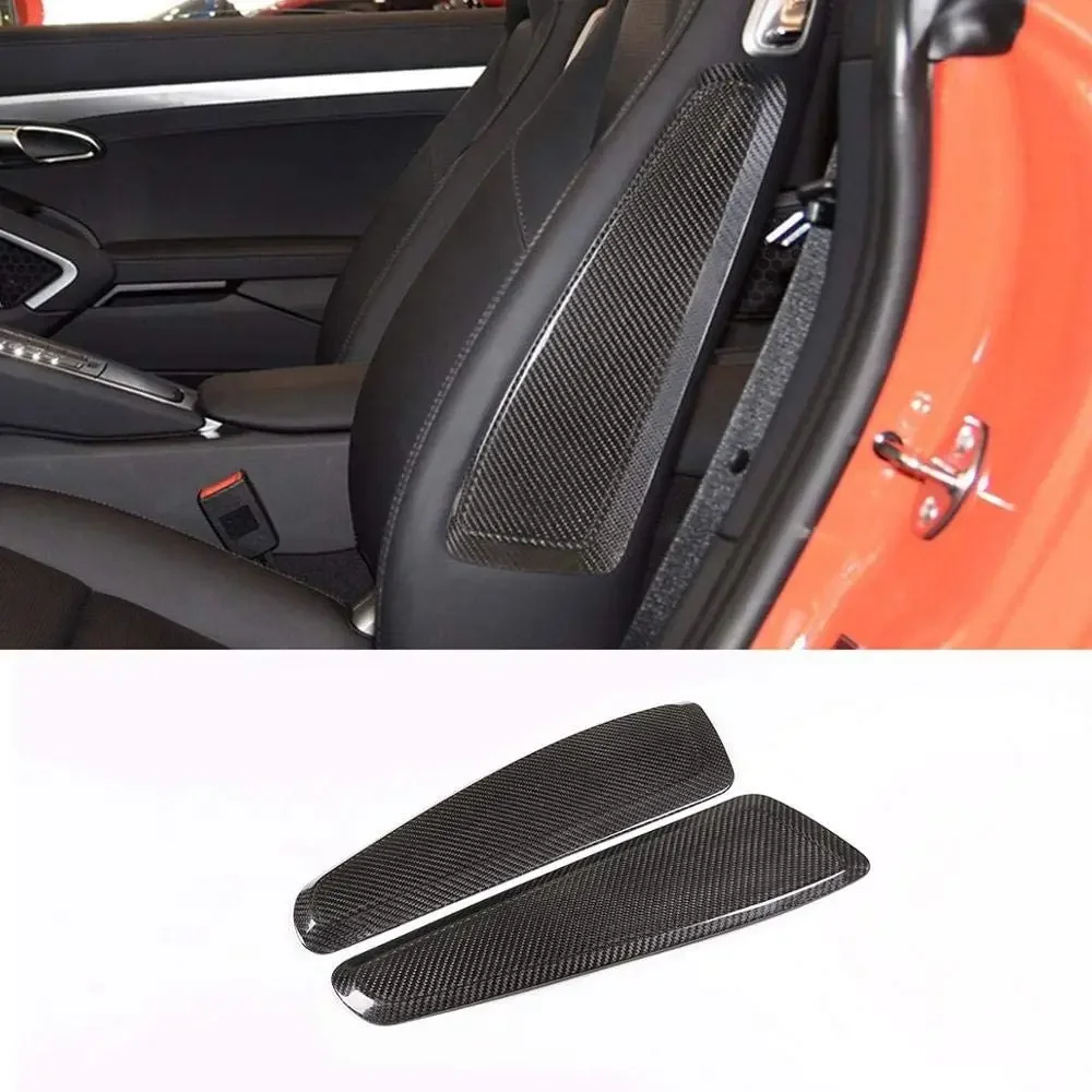 

For Porsche 911 718 2015 2016 2017 2018 2019 2020 Car Interior Decoration Accessories Seat Side Panel Trim Real Carbon Fiber