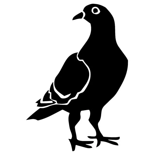 

Black/Silver Pigeon USA Stylish Vinyl Car Motorcycle Body Stickers Car Styling Decal 12.4*17.8CM Car Decoration