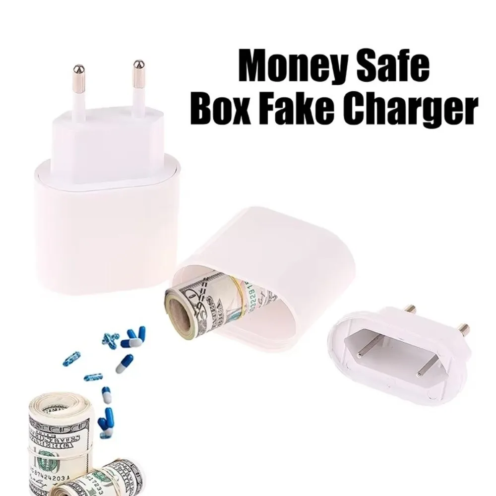 New Fake Charger Money Safe Box Diversion Secret Hidden Storage Box Plastic Charging Cover Pill Case Container Home