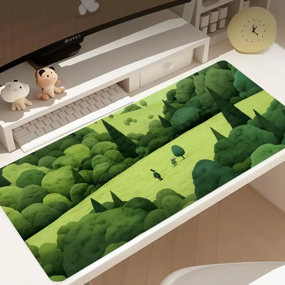 

Коврик для мыши Tranquil Green с исцеляющим узором — нескользящая резиновая основа, моющаяся, подходит для работы, игровых и офисных помещений