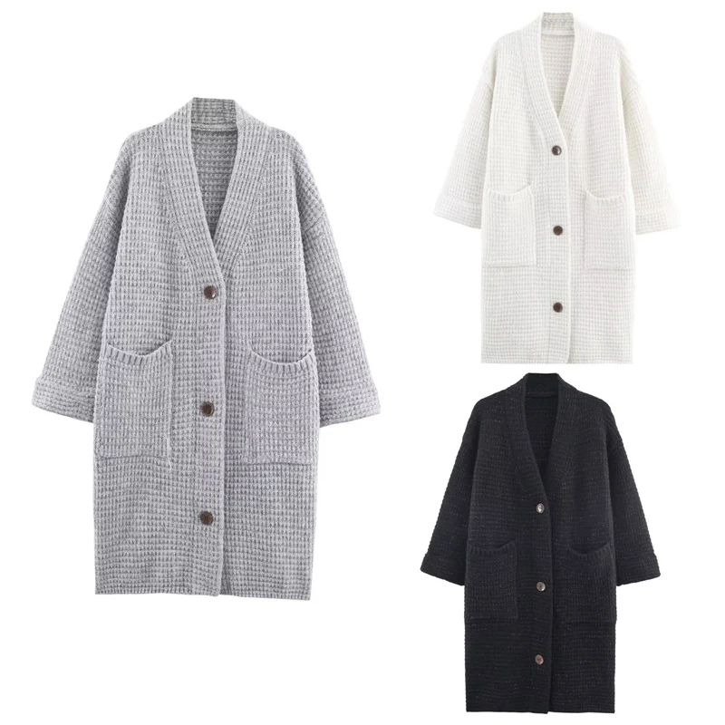 

Women's Long Cardigan 2025 New Fashion Autumn and Winter Knitted Cardigan Top for Women Casual Chic Ladies Jacket