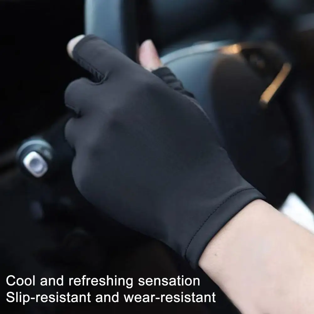 Ultra-thin Driving Gloves Men's Ultra Thin Sun Protection Gloves Anti-slip Driving Gloves Uv Blocking for Fishing for Fishing