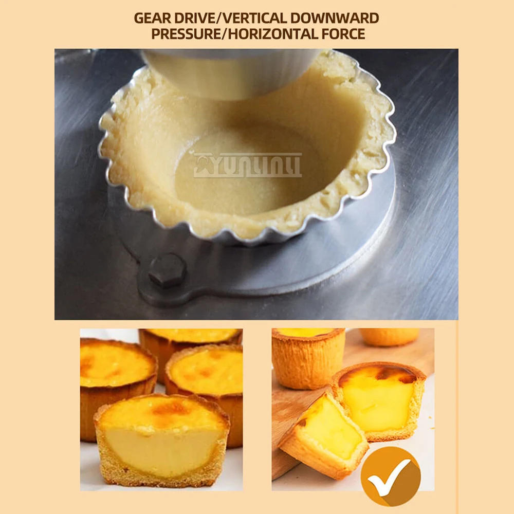 Stainless Steel Egg Tart Mould Pan Tower Pressing Machine Manual Cookie Fruit Tart Pan Baking Tools