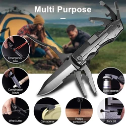 Multifunctional Knife Pliers Outdoor Home Portable Outdoor Survival Folding Knife Plier Screwdriver Hand Tool Car Emergency Tool