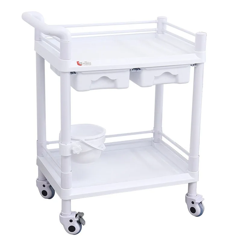 Medical cart ABS treatment cart Multifunctional medical instrument rack trolley Dental beauty salon care cart