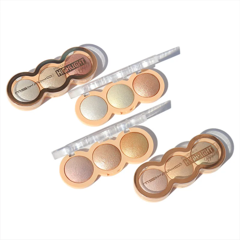 Nasthoicino Diego Diego Diego Diego Diego Diego 3 kleuren Hoogglans markeerstiften Palet Make-up Gezicht Fleuren Contour Blush Parelmoer Contour Langdurig Waterdicht