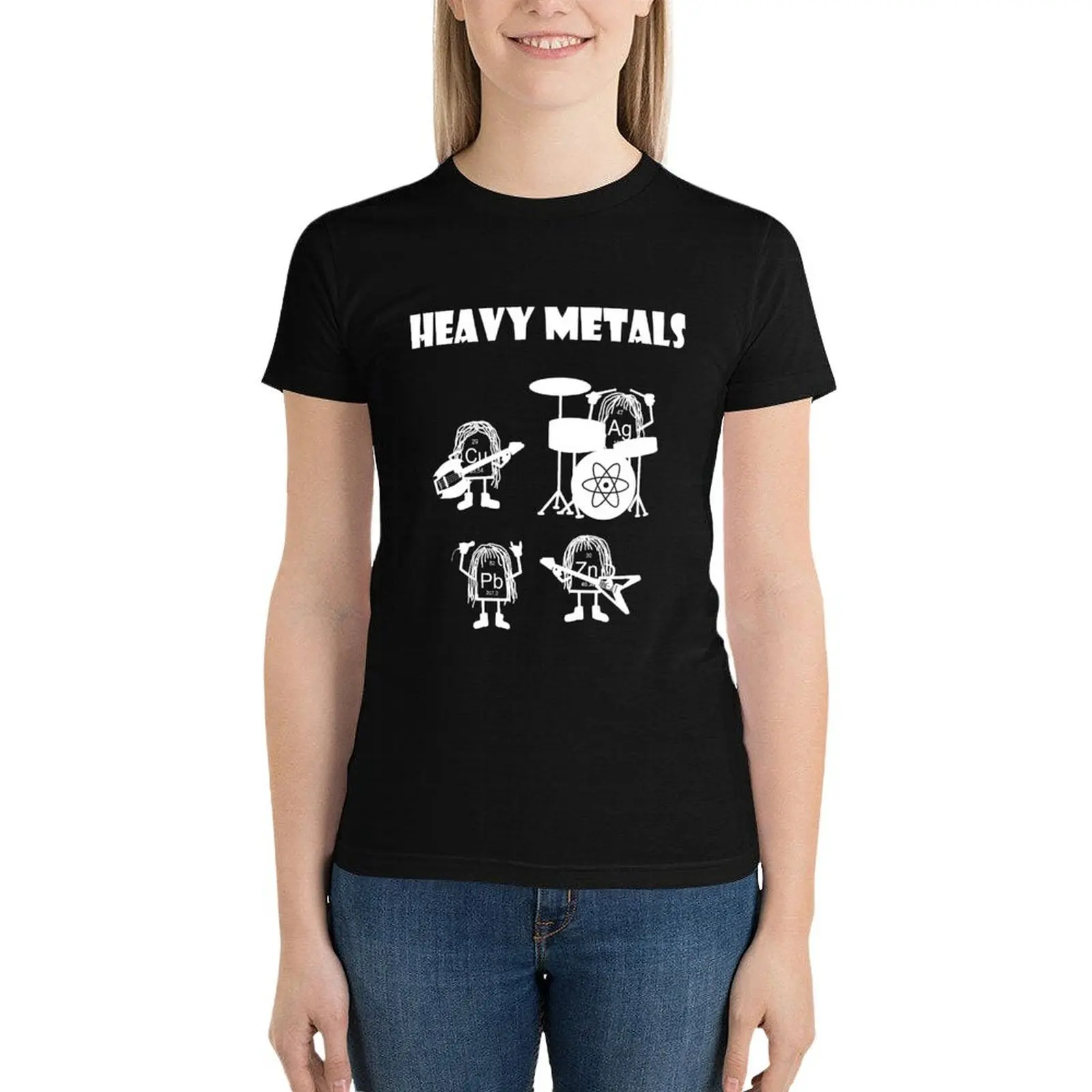 

Heavy metals, heavy metals rock, chemist periodic table T-Shirt hippie clothes graphics anime clothes t shirts for Women graphic