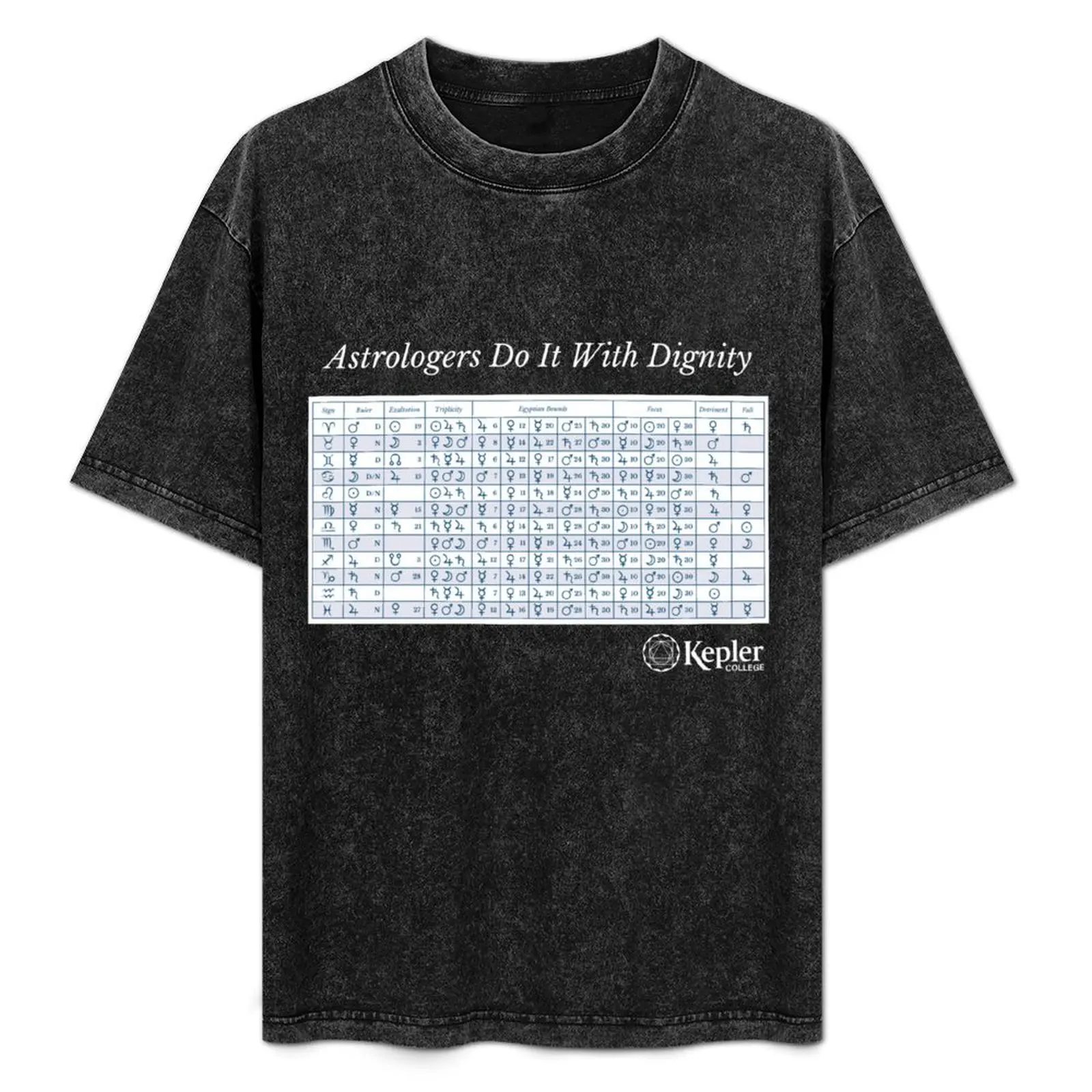 

Astrologers Do It With Dignity, Egyptian Bounds with White Lettering T-Shirt Holiday Party T-Shirt for Men