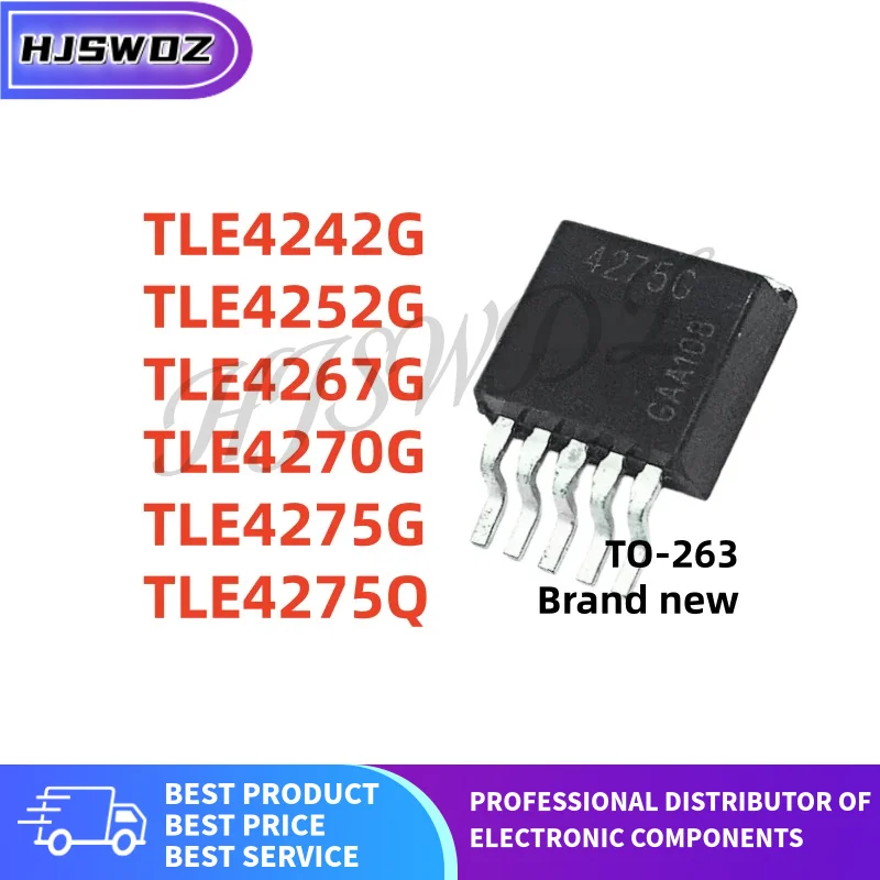10Pcs TLE4275Q TLE4252G TLE4267G TLE4275G TLE4270G TLE4242G TO-263 Voltage regulator chip IC NEW