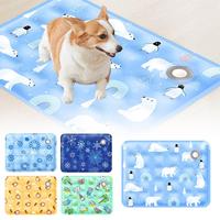 Dog Cooling Mat Summer Pad Mat For Dogs Cat Blanket Sofa Breathable Pet Bed Summer Washable For Small Medium Large Dogs Cat