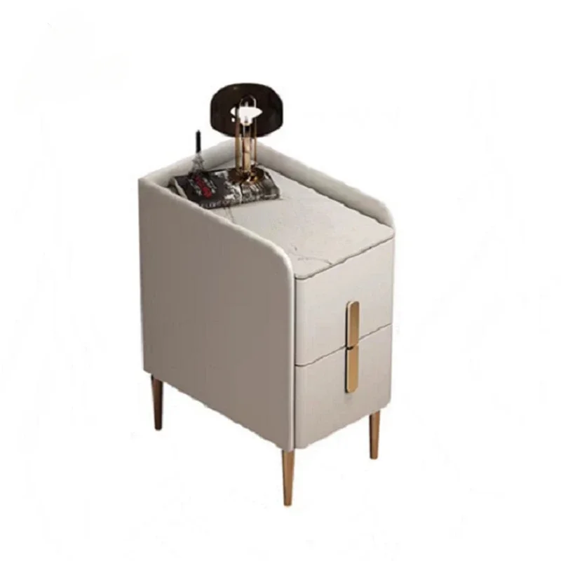 

Small Bedside Cabinet Solid Wood Modern Simple And Luxurious Mini Bedside Cabinet Ultra Narrow And Very Narrow Rock Plate Storag