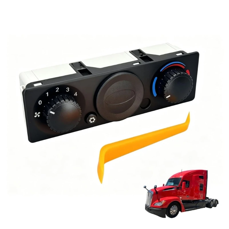 F21-1035 718-11301 Cab Heater Dashboard Panel HVAC Climates Control Module for Truck, Black HVAC Replacement Unit with 68UF