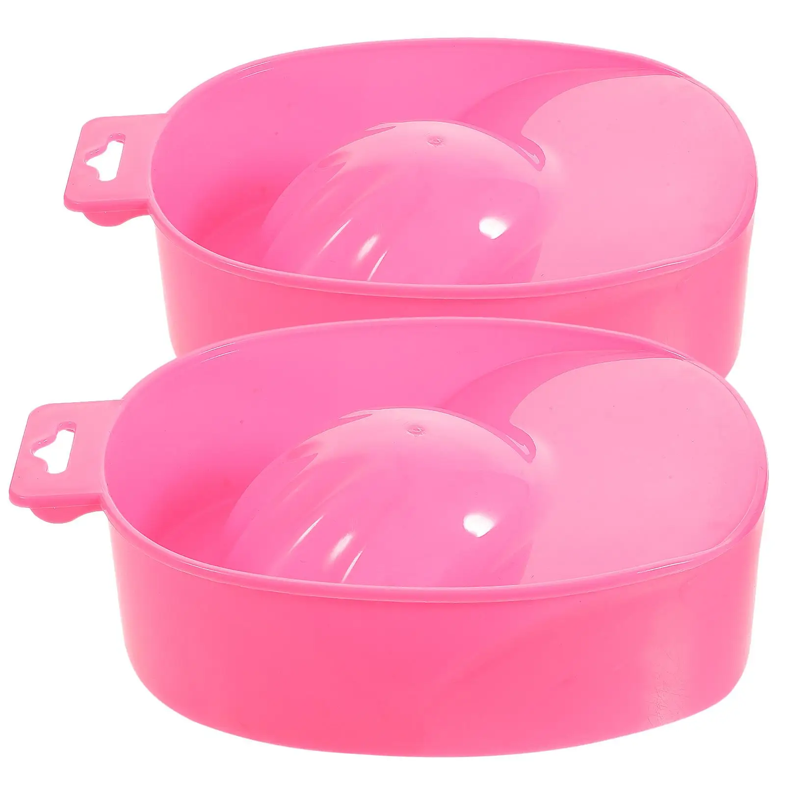 

2 Pcs Hand Soaking Bowl Manicure Bowls Plastic Nail Tray for Gel Polish Remover Cuticle Treatment Spa Tools