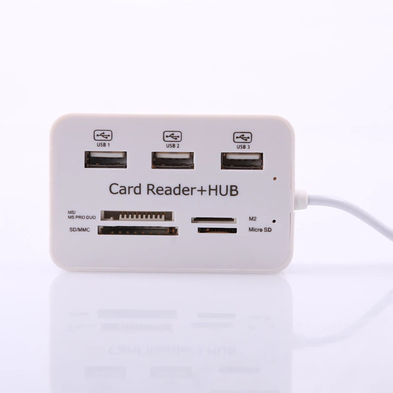 3.0 HUB Card Reader 3 Ports Multi Splitter Card Reader For Laptop PC Macbook High Speed With MS/SD/M2/TF USB 2.0 Adapter