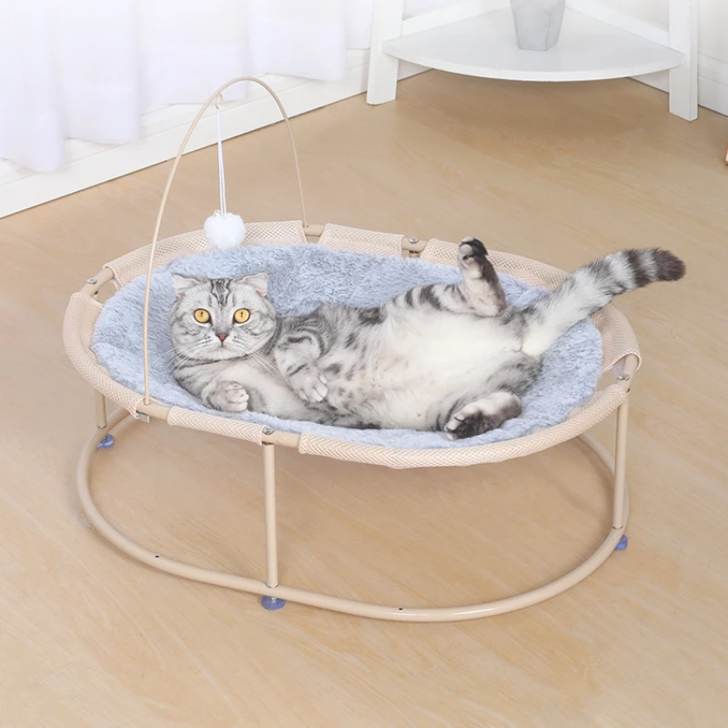 Bed winter warm cat hammock hanging basket off the ground Princess pet nest cat supplies all seasons.